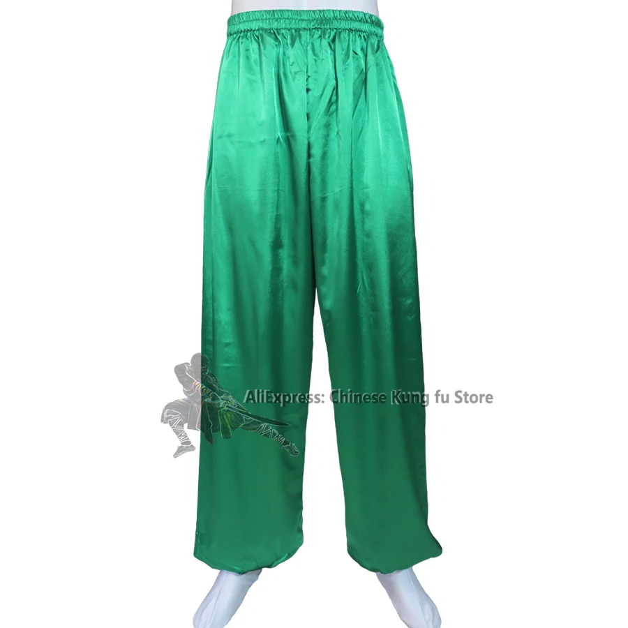 Silk Satin Tai Chi Kung fu Pants Wushu Martial arts Training Clothes Shaolin Wing Chun Wudang Trousers