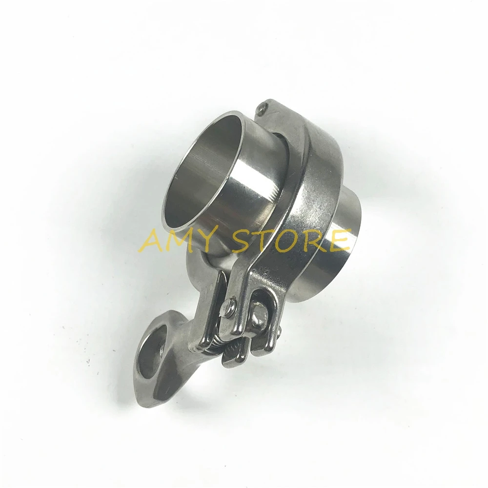 Set 51mm Pipe OD Sanitary Tri Clamp Weld Ferrule + 2