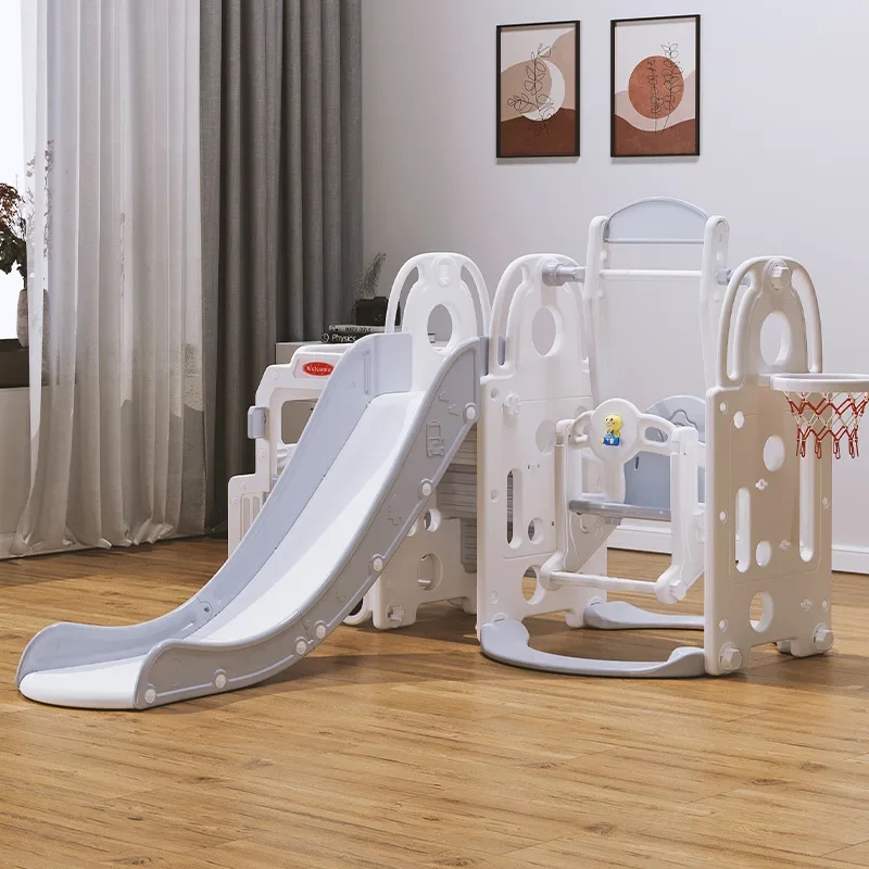 Small Home Use Indoor Playground Set for  Including Musical Feature Car & Bus Slide Plastic Swing & Slide Toys Activity Gym