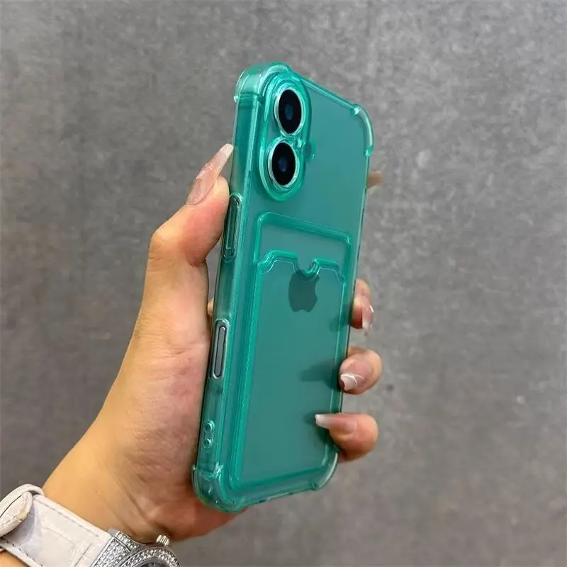 Kartentasche, Brieftasche, transparente Handyhülle für iPhone 16 Pro Max 16 Plus, Stoßstangen-Abdeckung – Detail 8
