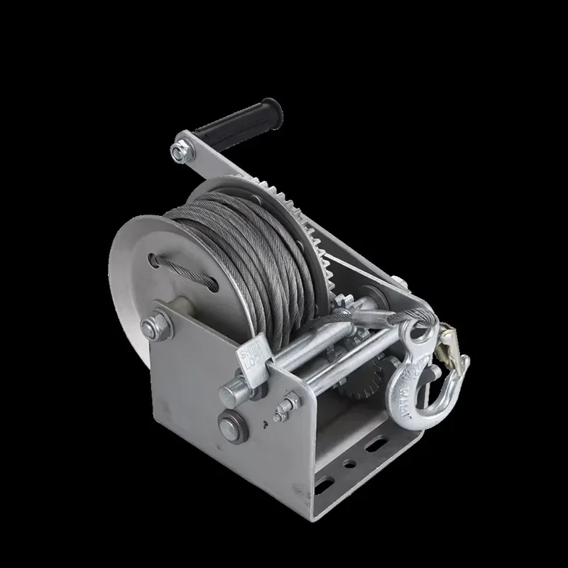 Heavy Duty 3500LBS Dual Drive Manual Hand Winch for Boat Trailer Truck SUV Off Road Recovery Gear North America Market Use