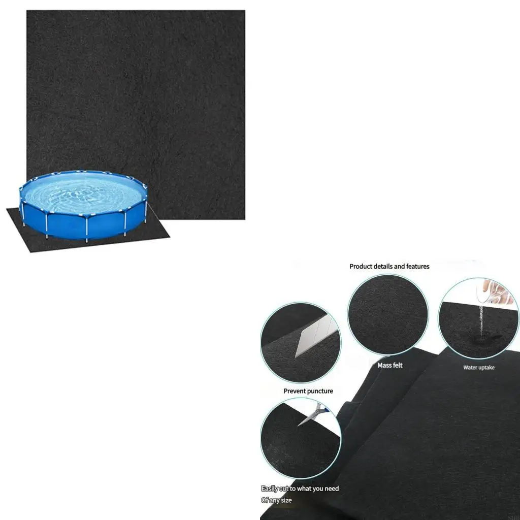 

Thin Felt Pool Cushion Replacement Pool Liner Pad Protective Layer for Enhances Comfort and Child Safety in Water Play