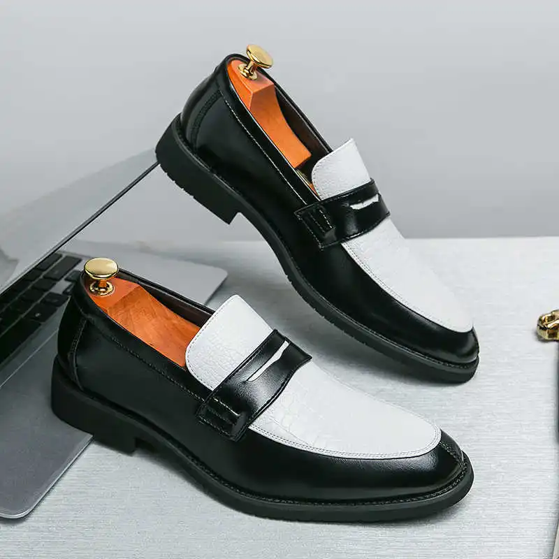 

Gentleman Brown Black And White Sneakers Golf Shose Brown Daily Shoes Men Sports Teniss Snaeker Bascket Luxury Factory