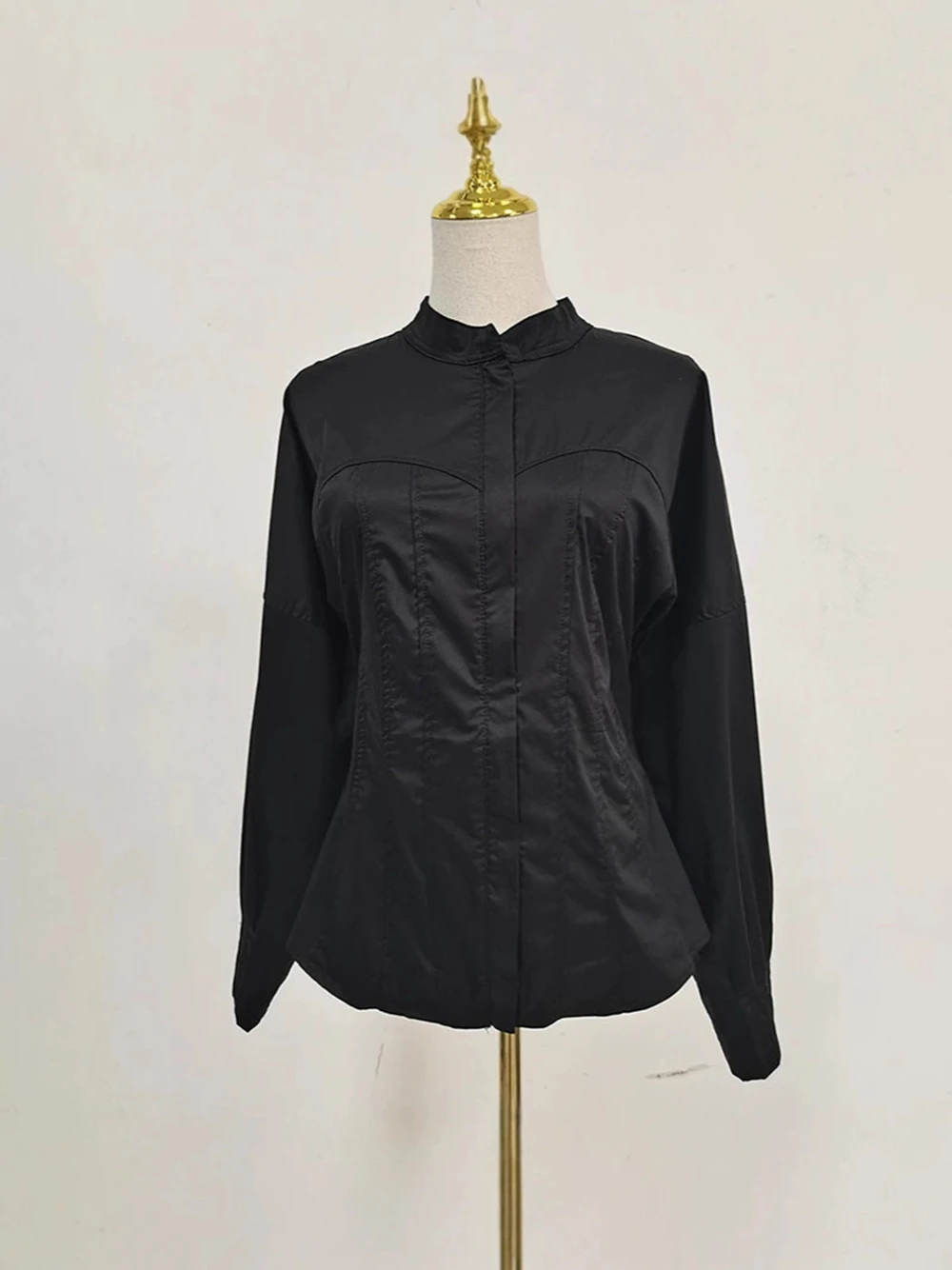 

French retro tops 2025 summer new fashion all-match waist slimming high-end design tie shirt-GZXX940