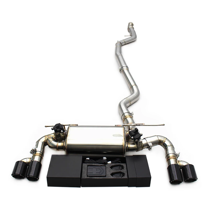 

SUS304 Stainless Steel Adjustable Exhaust Pipe with Double Outlet Tail, Compatible with BMW 435i/440i F32/F33/F36 3.0T 2014-2020