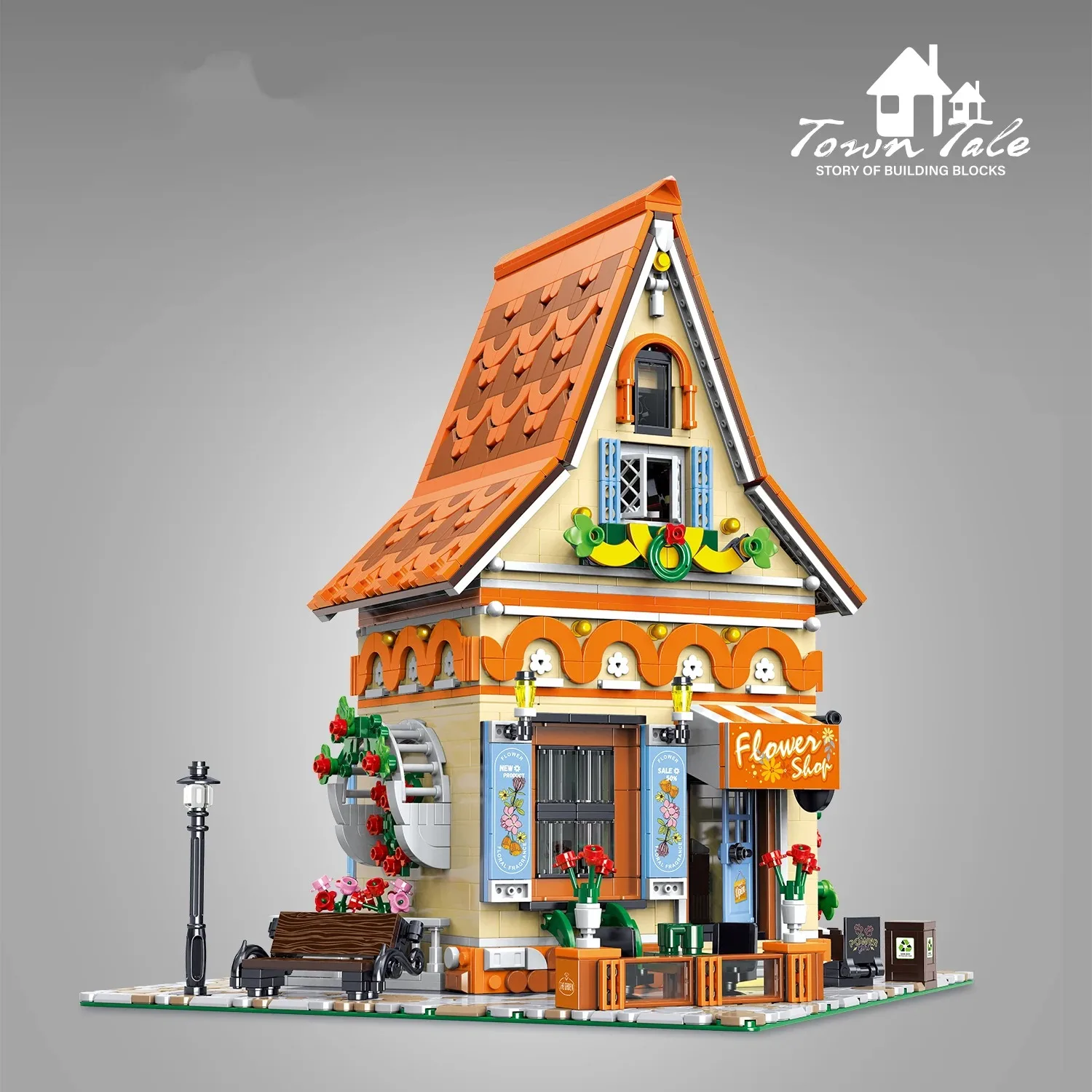 Creative Expert Modular Building MOC ZHEGAO 33206 Florist Magic Flower Workshop Model 2445 Pcs Building Blocks Brick Puzzle Toys