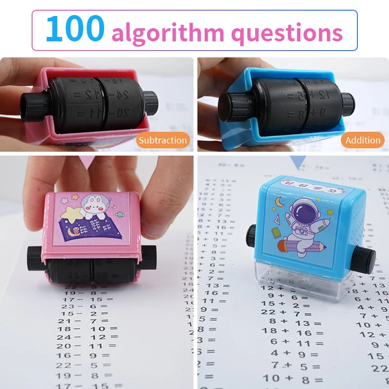 Addition And Subtraction Question Stamp Within 100 Pupils, Math Practice Questions, Number Roller Type, Arithmetic Rolling Stamp