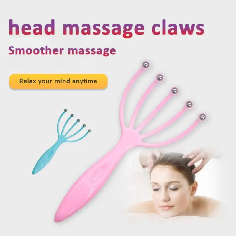 Rakes For Scalp Head Massage Masazer Do Glowy Scalp Massager Steel Ball Head Massage Relaxation Five Finger Massager For Head