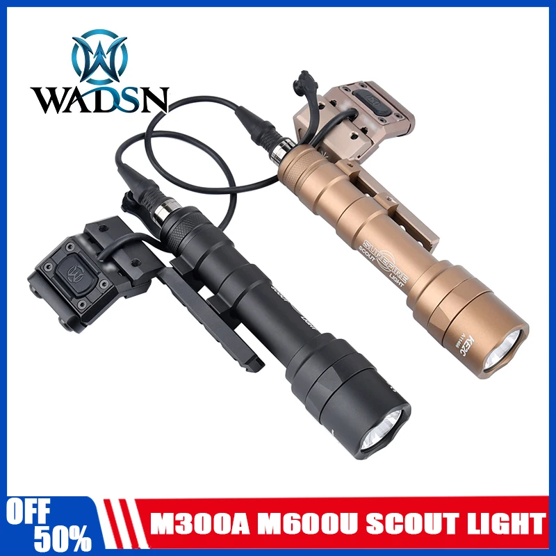 

WADSN Tactical SF M300 M600 Surefire M300A M600U Scout Light Металлический фонарик Боковое удлинение Базовый набор 20 мм Рельс Пикатинни