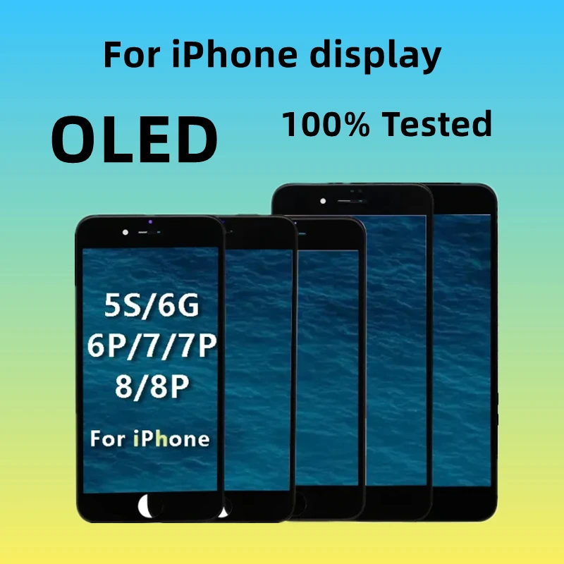 

ЖК-дисплей с 3D сенсорным экраном и дигитайзером в сборе для iPhone 6 7 8 XS MAX, сменный дисплей для 12 Pro Max 13 Pro