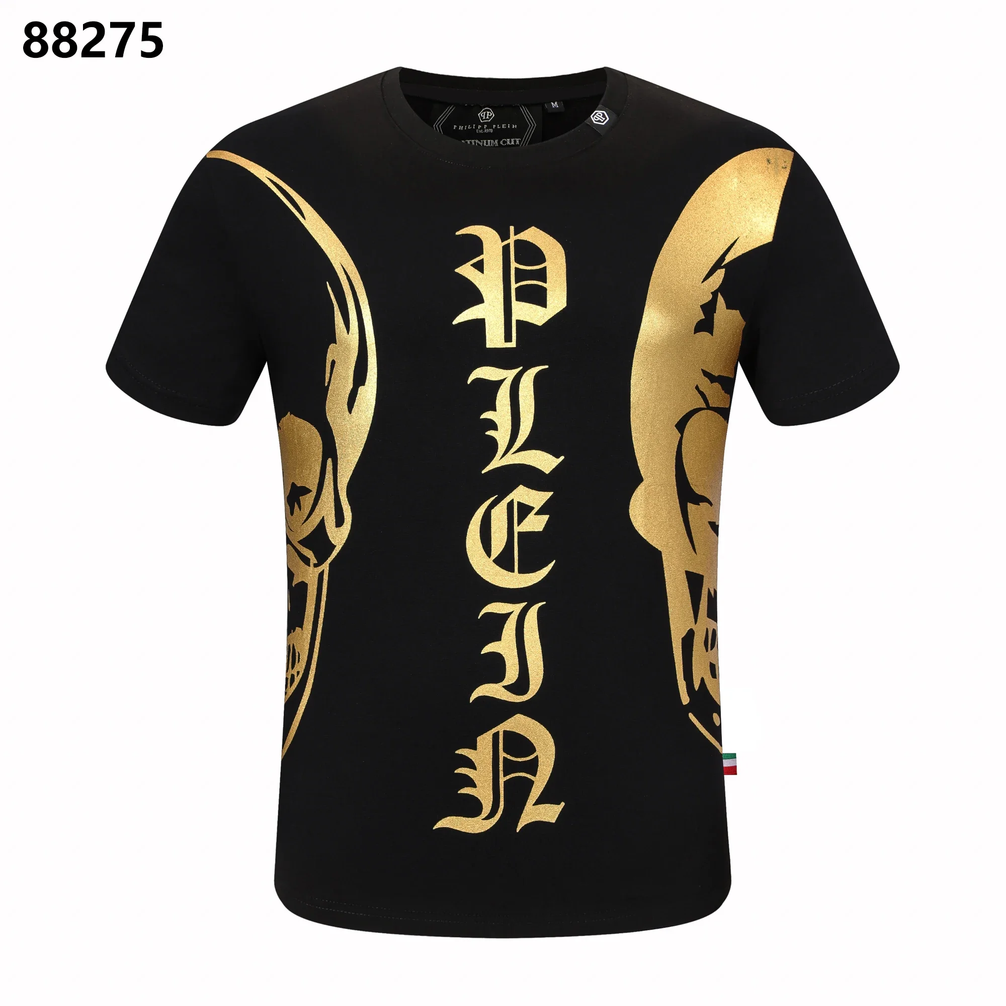 2024 Golden Silver Casual Short-Sleeved Tshirt PP Diamond Pattern Print Tees Tops Style Mens Plein T-Shirt Big Size M-3XL