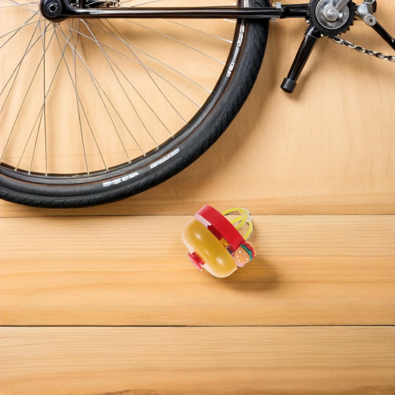 

3Pcs Adorable Cartoon Hamburger Bell Universal Fit Bicycles Scooters Loud Clear Sound Bicycle Accessories