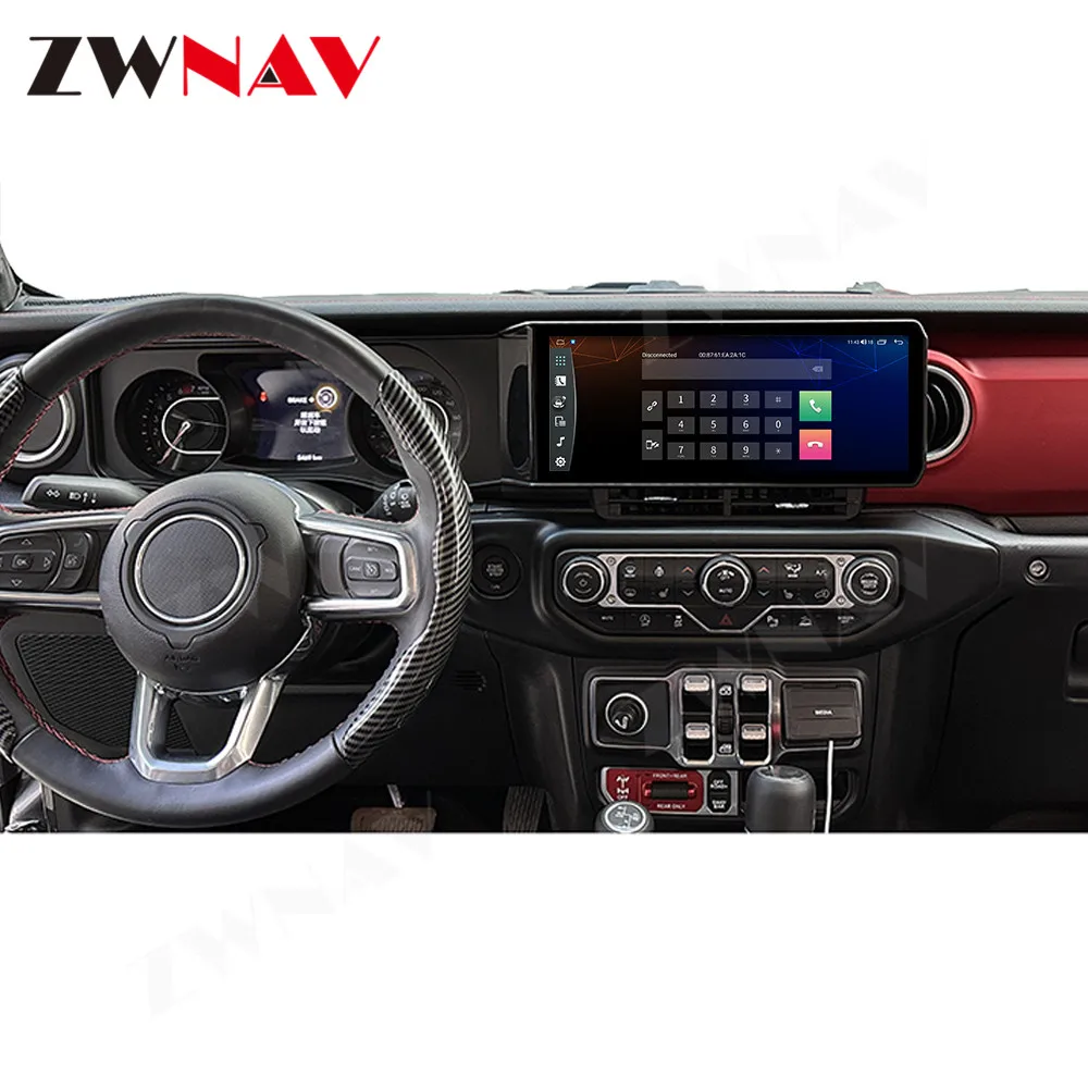 12.3’ Screen For Jeep Wrangler Android Automotive Car Radio Stereo GPS Navigation Auto Bluetooth DSP Carplay IPS Head Unit