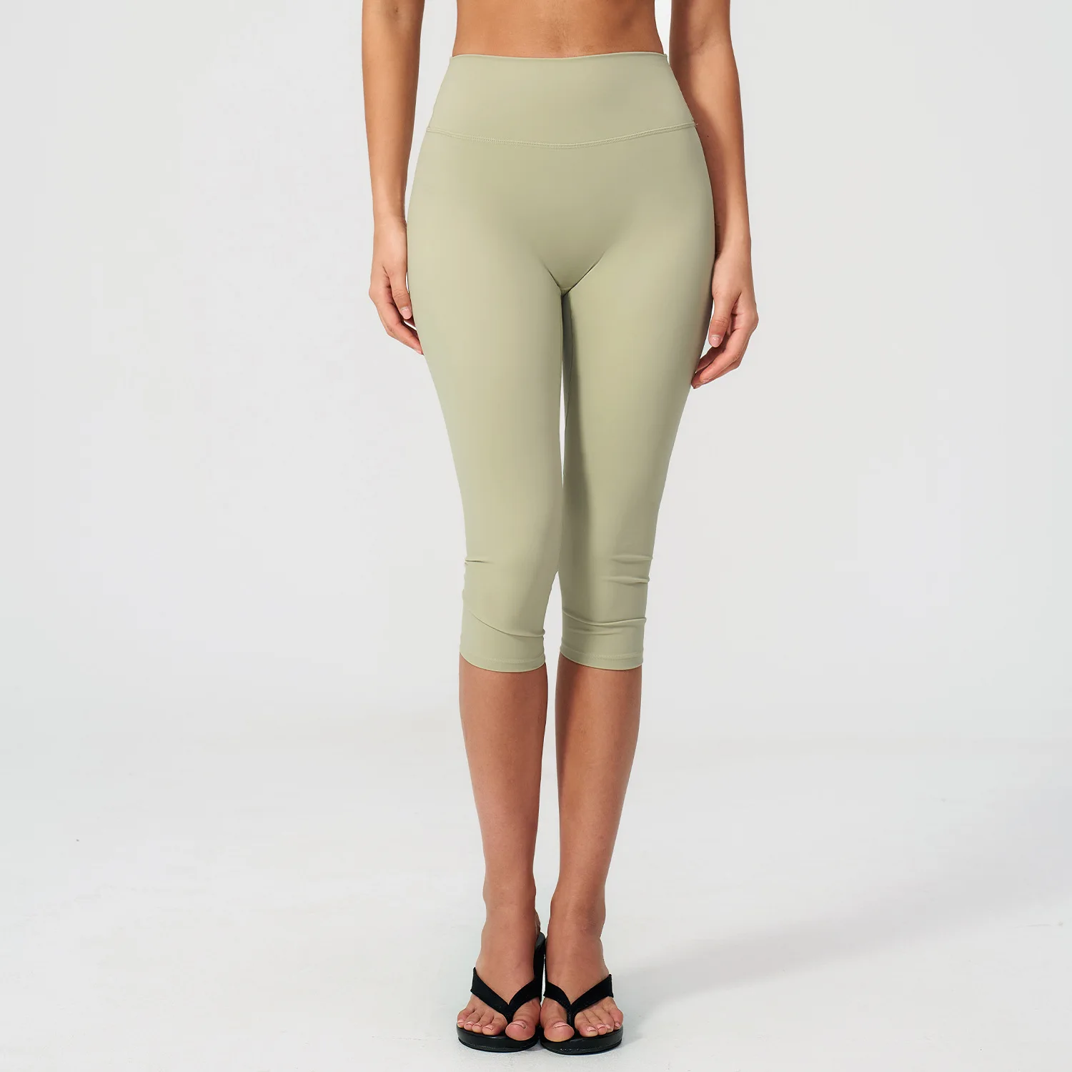 Yoga Pants Women Cropped Pants Sports Pants Fitness Leggings Tights Breathable Quick-drying High Waist Running Workout Pants image 4
