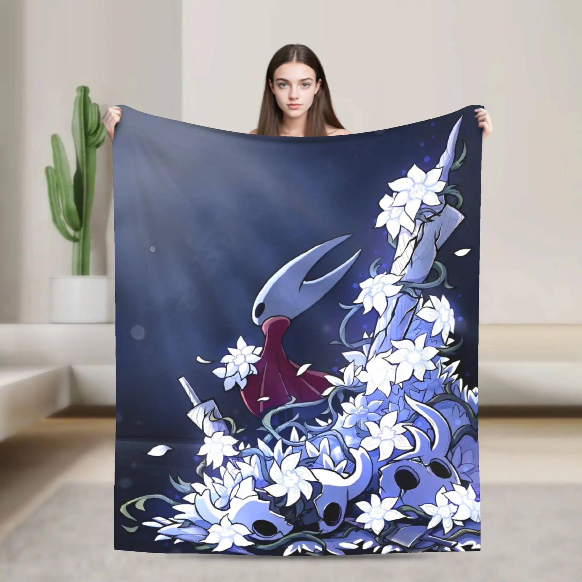Hollows Knights Flannel Blanket Indie Action Adventure Awesome Throw Blankets for  Sofa Bedding Lounge Plush Thin Quilt