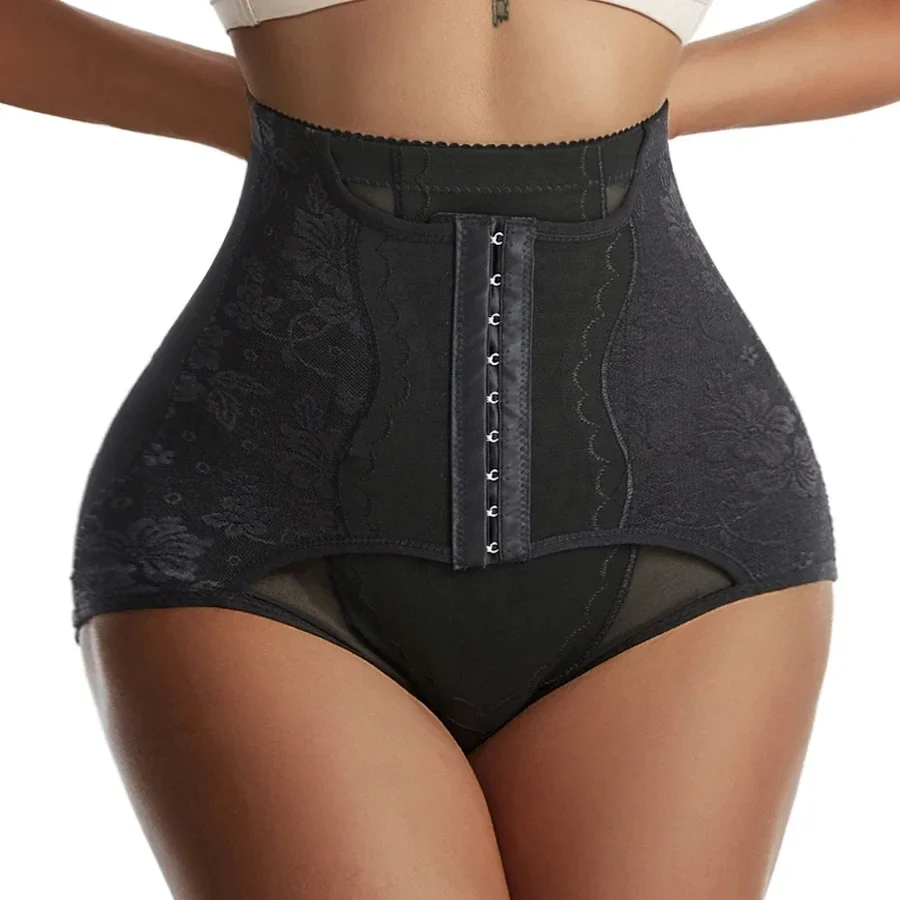Womens Tummy Control Waist Trainer Corset Butt Lifter Shapewear High Waist Body Shaper Briefs Slim Girdle Panties with Hook