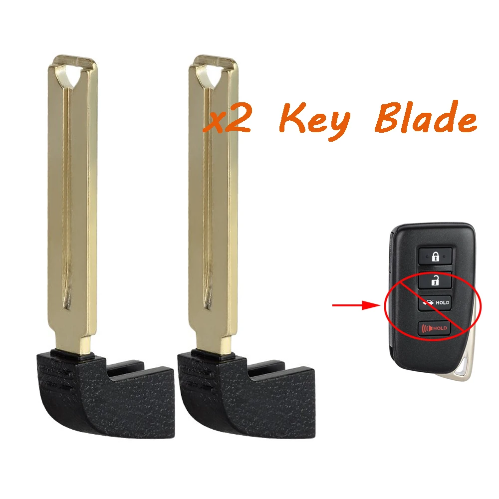 

KEYECU 2 Remote Blank Key Blade for Lexus ES350H GS350 GS450h IS250 IS350 RC350 for HYQ14FBA HYQ14FLB HYQ14FBB
