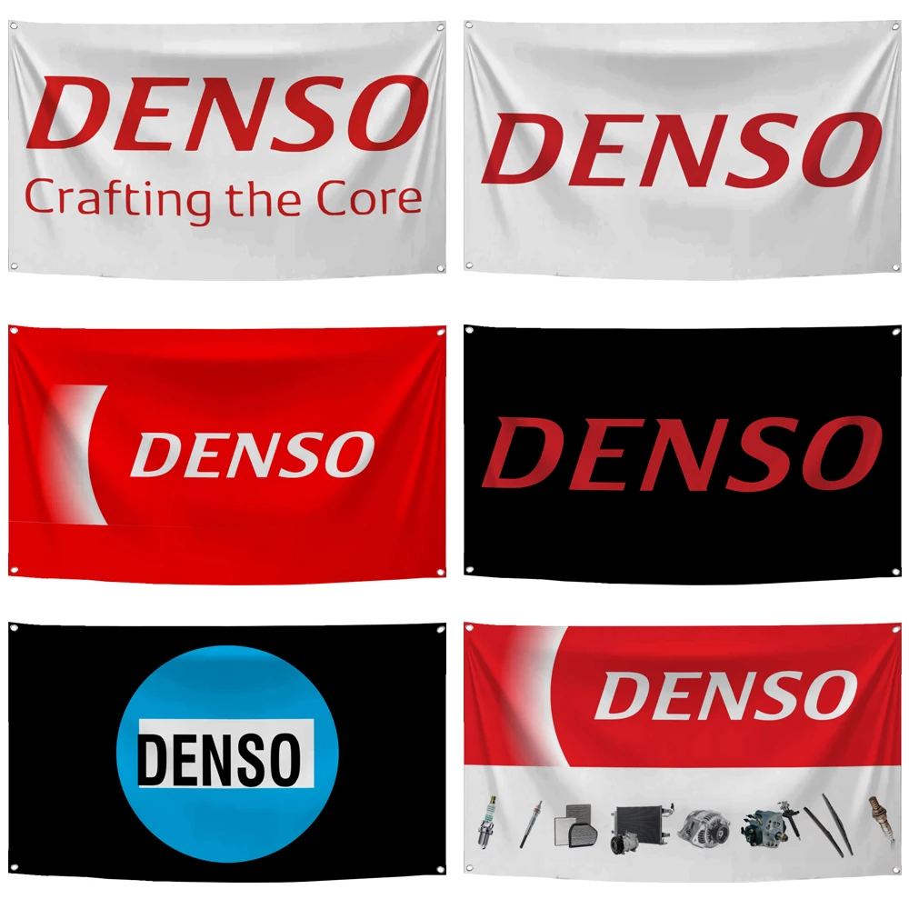 2×3ft 3×5ft Densos Flag Polyester Digital Printed Racing Car Tapestry Curtain For Decor