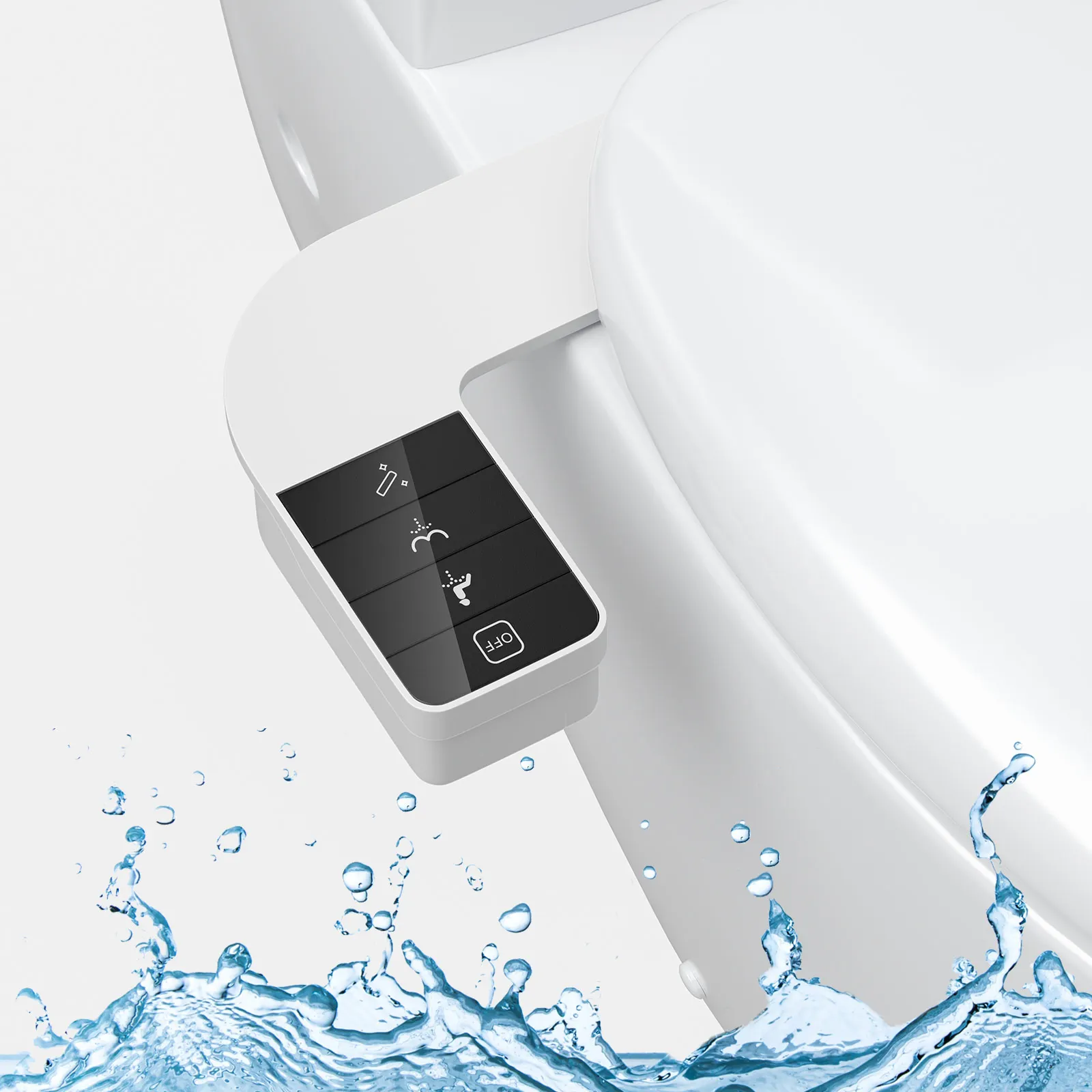 Bidet Attachment for Toilet Seat Self Cleaning Attachment Non-Electric Dual Nozzle Bidet Adjustable Water Pressure Ass Sprayer