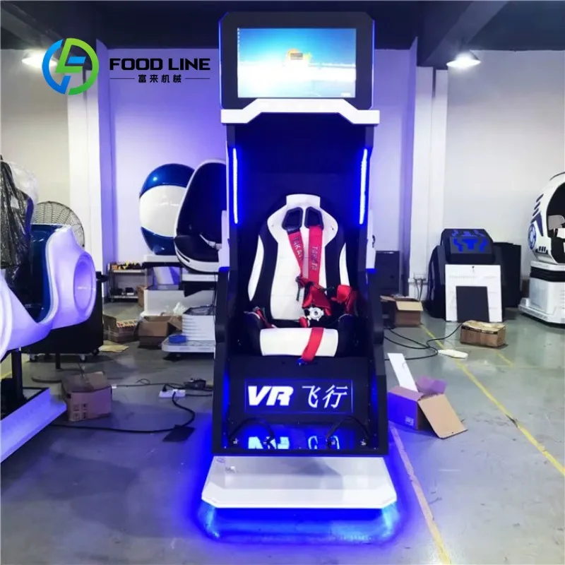 Customize VR Single 360 Flight Simulator Game Console All in one Metal Commercial VR Experience Hall for Adventure Park Use