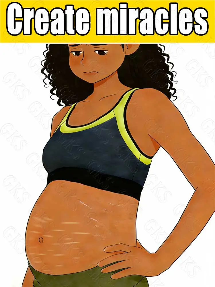 Clinically tested stretch mark serum - significantly fades and moisturizes skin during pregnancy and after weight loss.