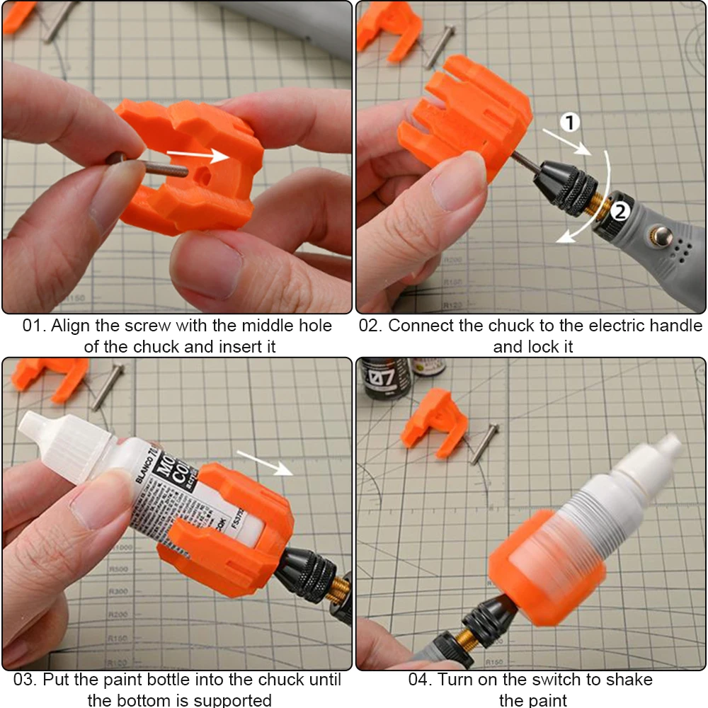 Модель миксера для краски, спиннер, мешалка, шейкер, насадка для дрели, держатель для миксера для бутылки с краской, вспомогательные зажимы с внутренним диаметром 20/25 мм