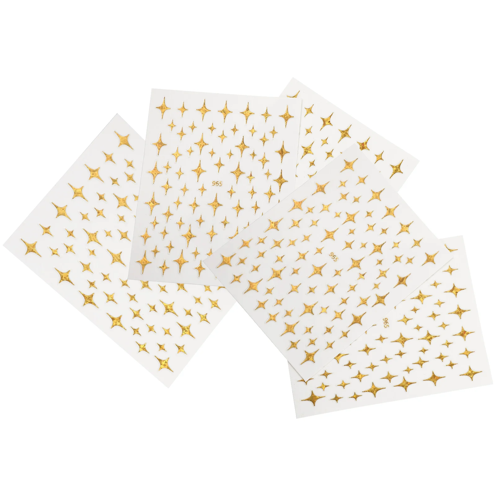 

5 Sheets Stickers Self Adhesive Metallic Decals for DIY Simple Nail Stickers Decoration Manicure Accessories Nail Pastes