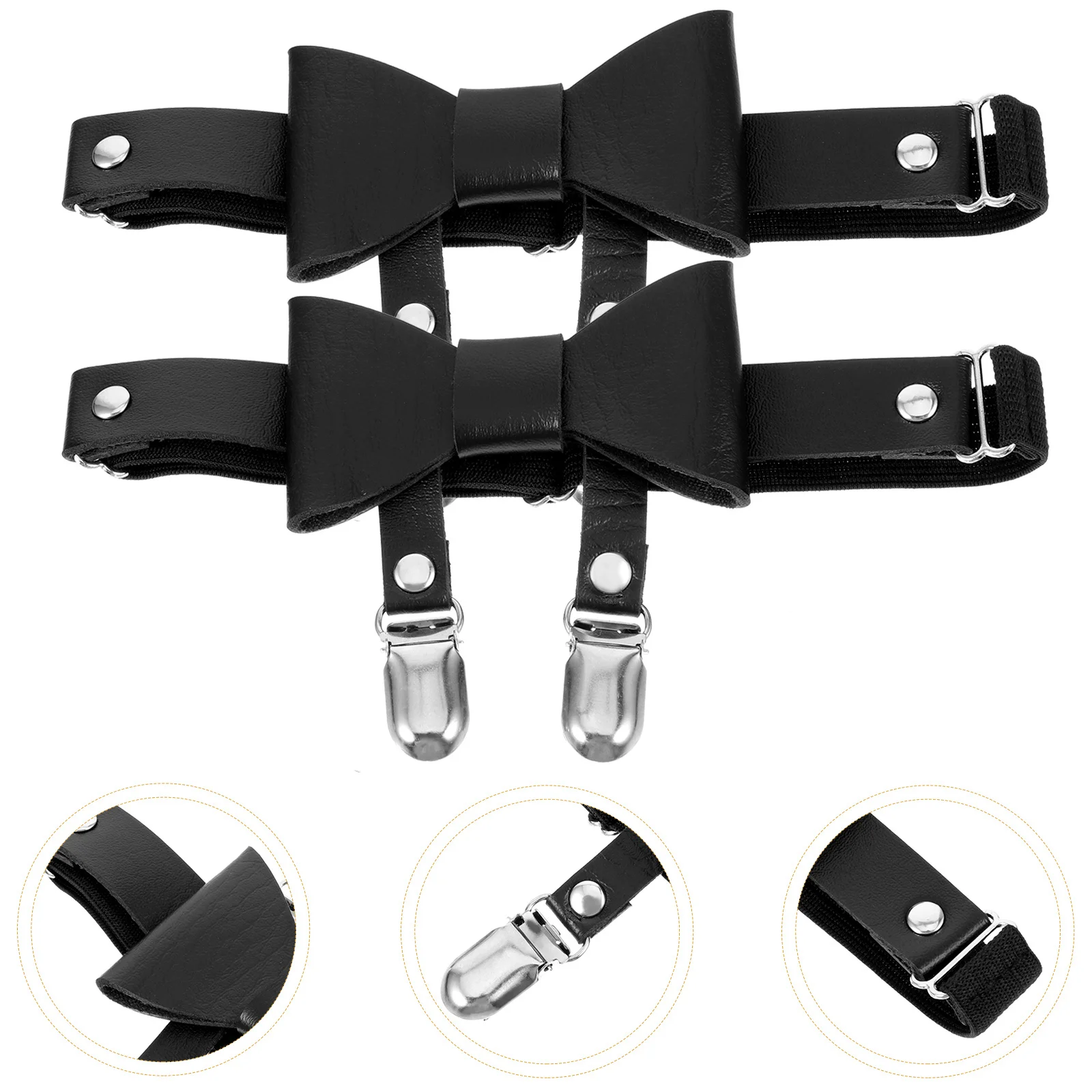 

2Pcs Bowknot Sock Garters Butterfly Knot Leg Rings for Women Adjustable Strap Leg Band Comfortable Lightweight Party Cosplay