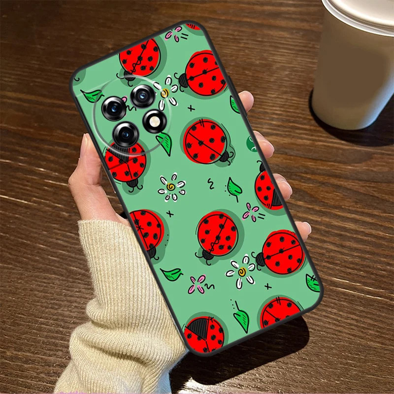 Ladybug Beetle Case For OnePlus Nord CE 3 Lite 2 2T N10 N20 N30 N100 N200 8T 9R 10R 10T 9 10 Pro 11 Cover