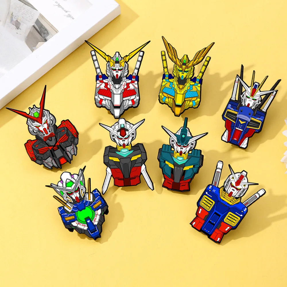 Mobile Suit Enamel Pins Cartoon Creative Alloy Brooch Personalized Interesting Accessories Fashion Simple Bags Badge image 5