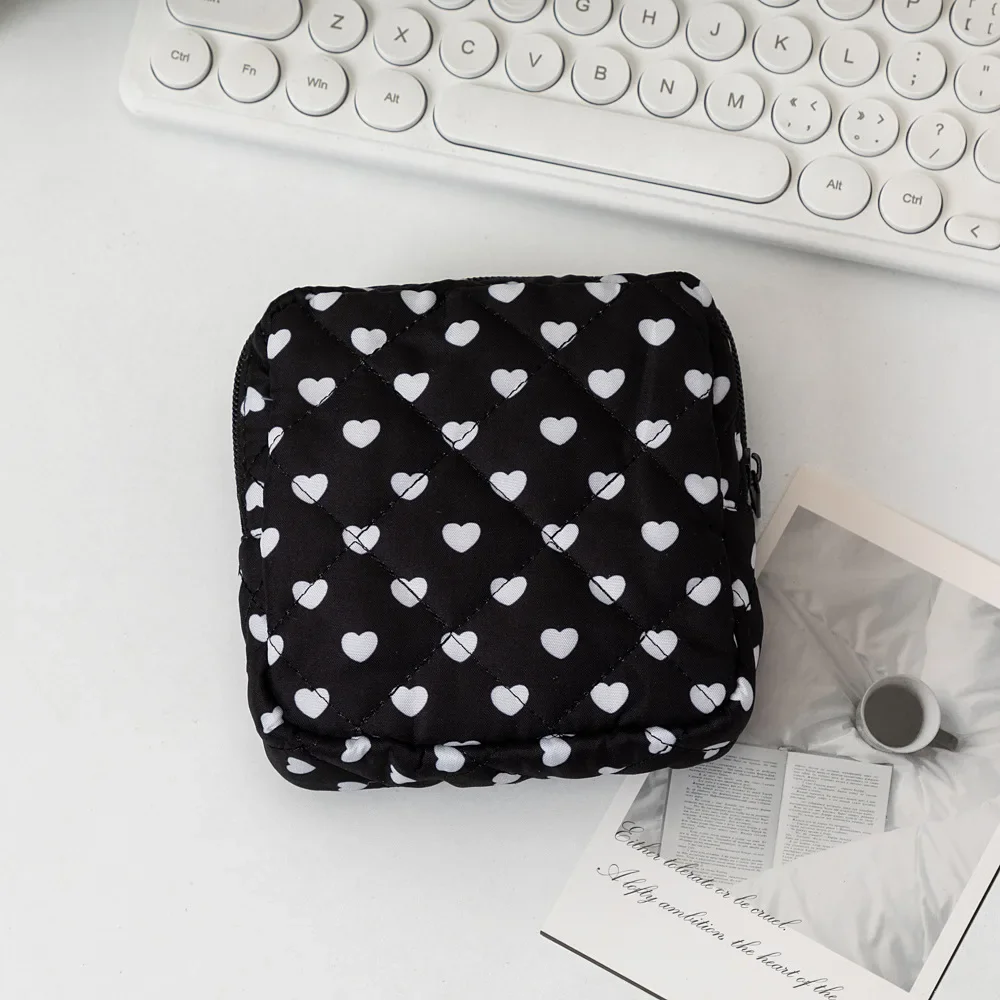 Nette Schleife Frauen Mini Kosmetik Tasche Damenbinden Lagerung Tasche Tragbare Tampon Halter Fall Mini Make-Up Lippenstift Lagerung Tasche Beutel – Detail 11