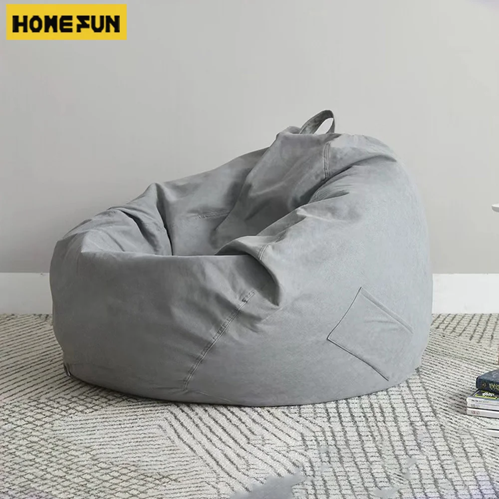 

Lazy Sofa Chairs Multi Size Without Filler Linen Cloth Lounger Seat Bean Bag Pouf Puff Couch Tatami Chair Living Room Bean Bag