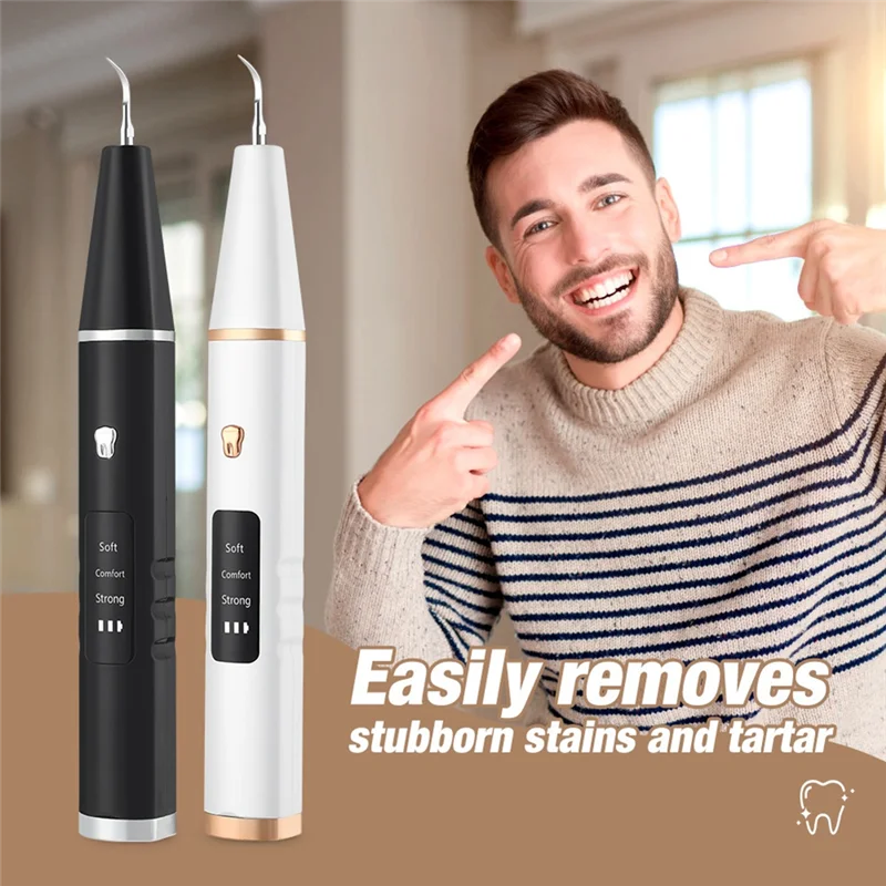 CKFAM-전기 음파 스케일러 LED 스케일러 구강 치아 타르타르 제거제 플라크 얼룩 클리너 제거 치아 미백