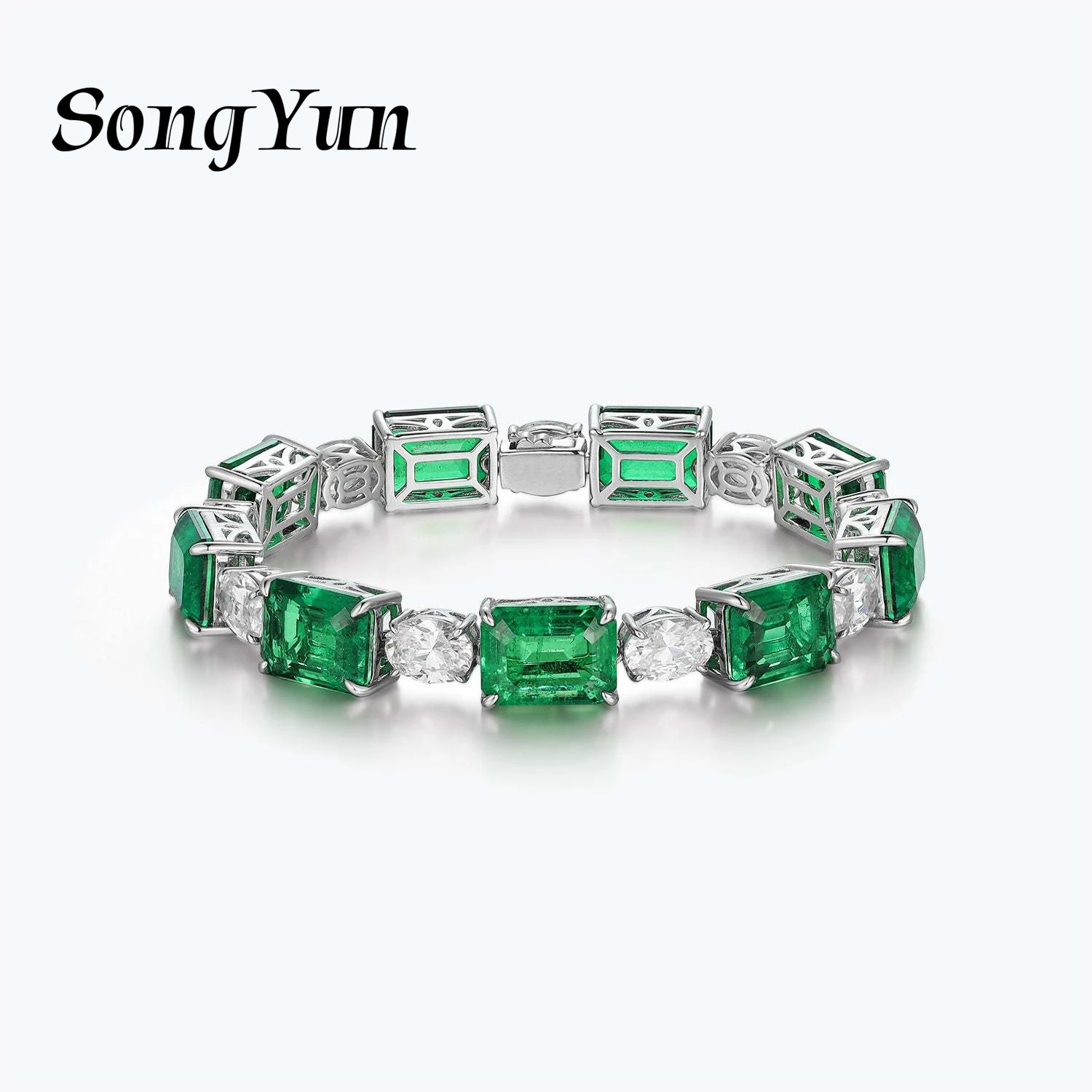 

SONGYUN Brand Jewelry 925 Sterling Silver Bracelet Zircon 5A Grade Charm Bridal for Wife 18K Real Gold Plated Fine Jewelry Bangl