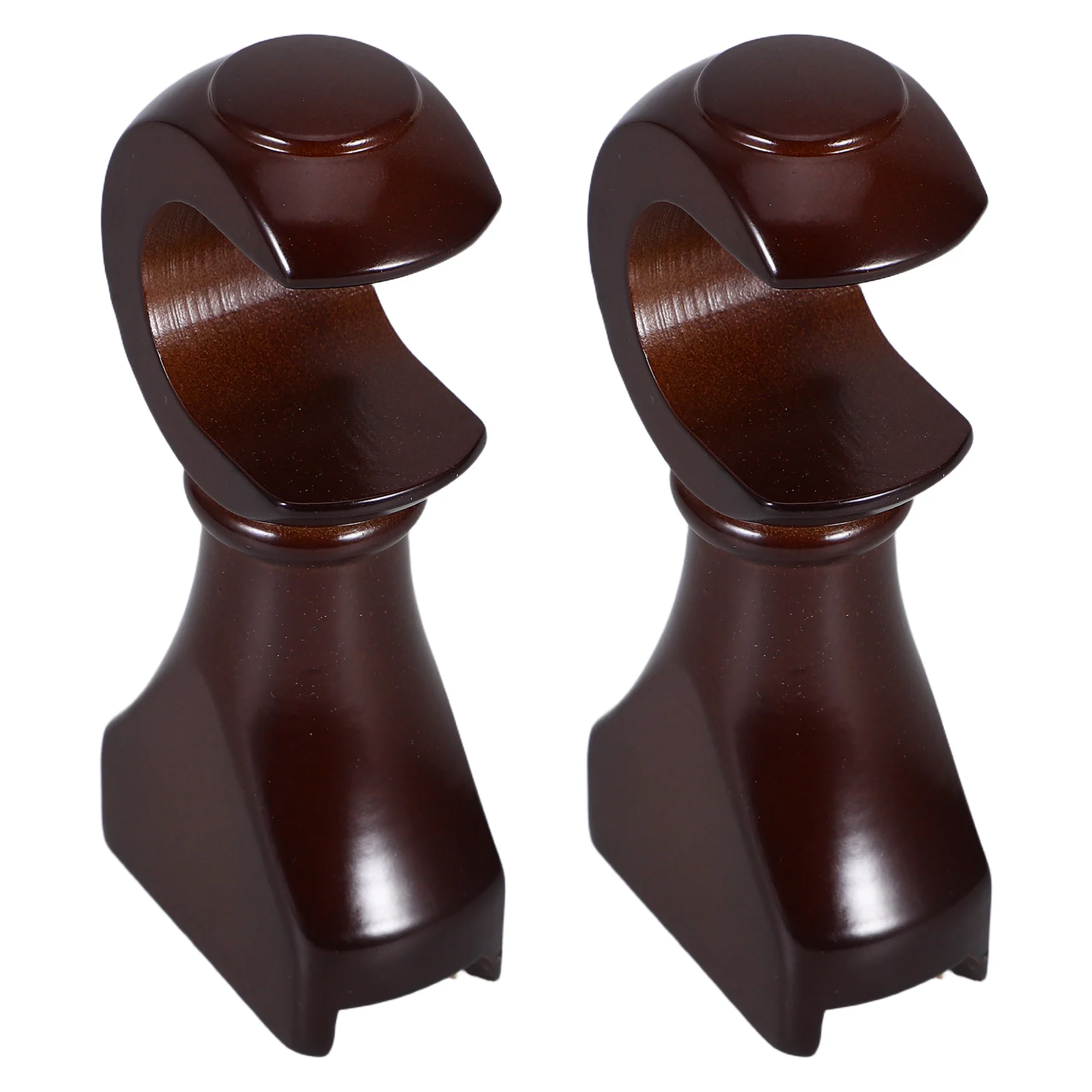 

2pcs Wood Curtain Rod Bracket Heavy Duty Window Curtain Support For Kitchen Bedroom Living Room Drapery Holder Easy Install