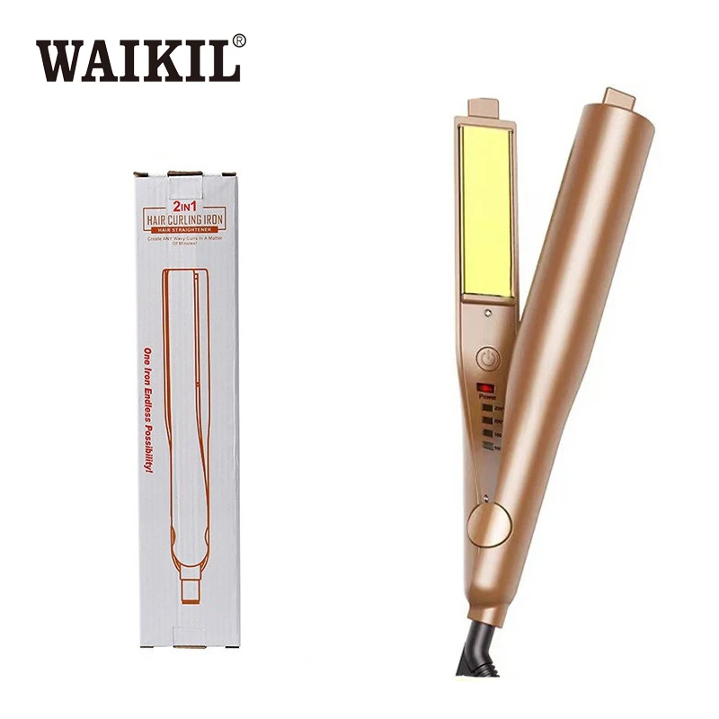 WAIKIL Professional Women's Electric Hair straightener Multi functional Straight Roll dual use Splint Straight Hair Styling Tool