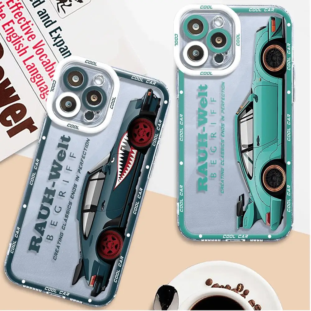 Phone Case For OPPO Reno 12F 12 7 11 11F 10 2F 4 8 8T 8Z 7Z 7 6Z 6 5 Pro Plus 4G 5G Clear Soft TPU Tokyo Drift Sports Car Cover