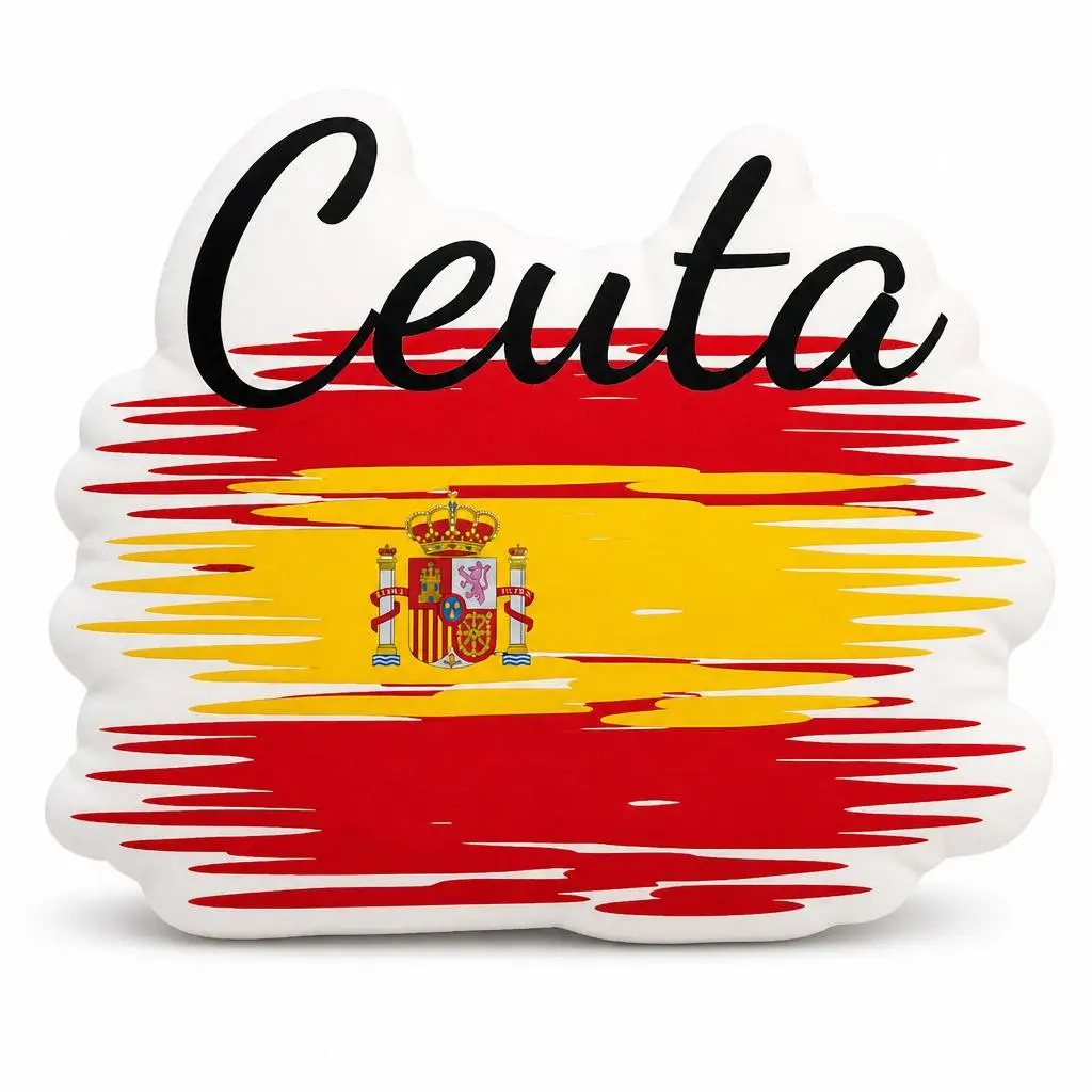 Ceuta Spain Spanish Flag Spanish Pride Plush Pillow Cushion Irregular Stuffed Throw Pillow Home Decor Gift Sofa Bed Couch