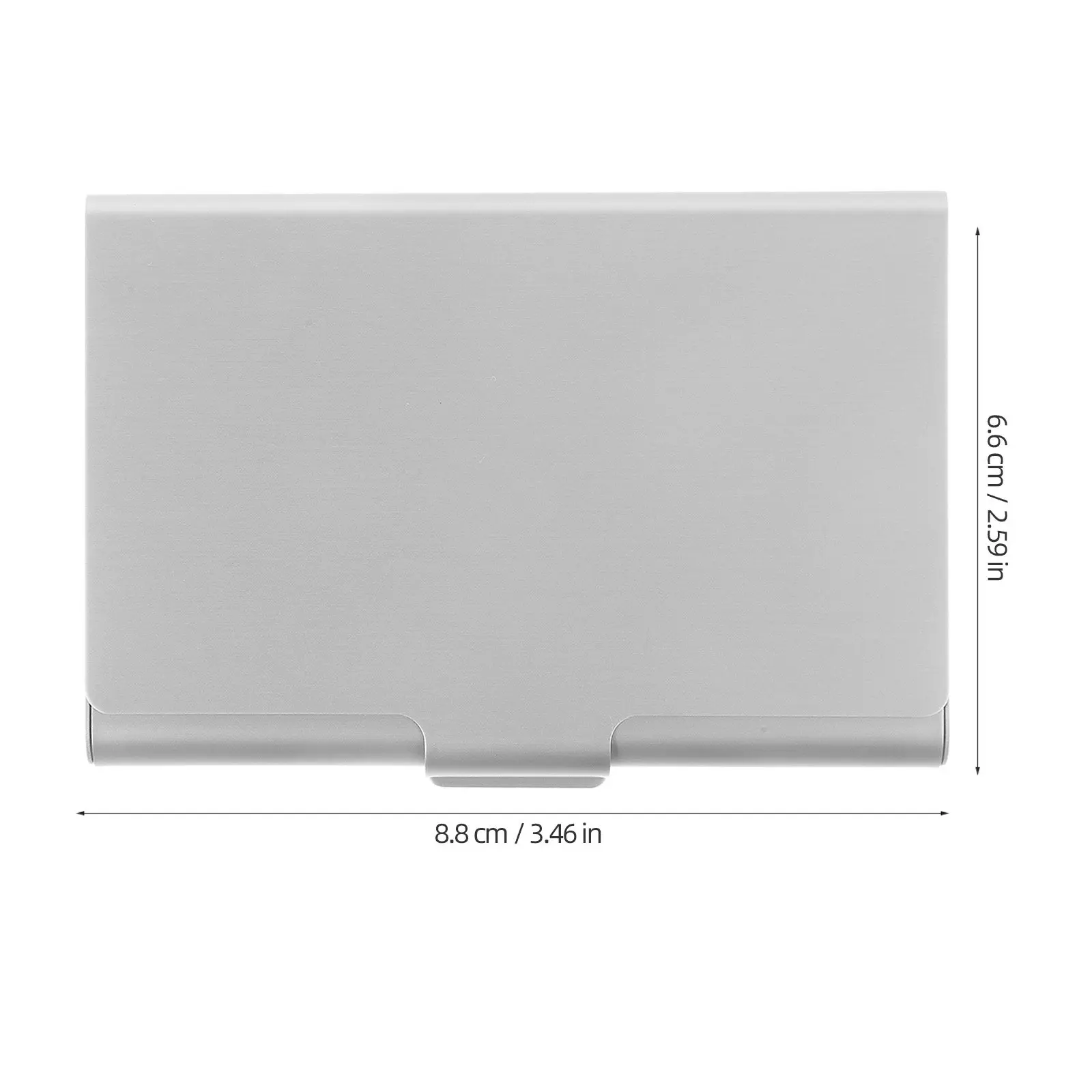 Modern Desktop Business Card Holder Box Aluminium Card Storage Container Strong Sturdy Easy Carry for Offices Clinics Trade