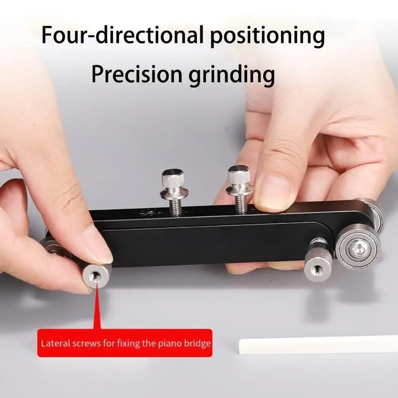 

652F 4 Directional Guitar Sander Tool Durability Aluminum Alloy For Acoustic Electric Guitars Effortlessly Bridge Leveling