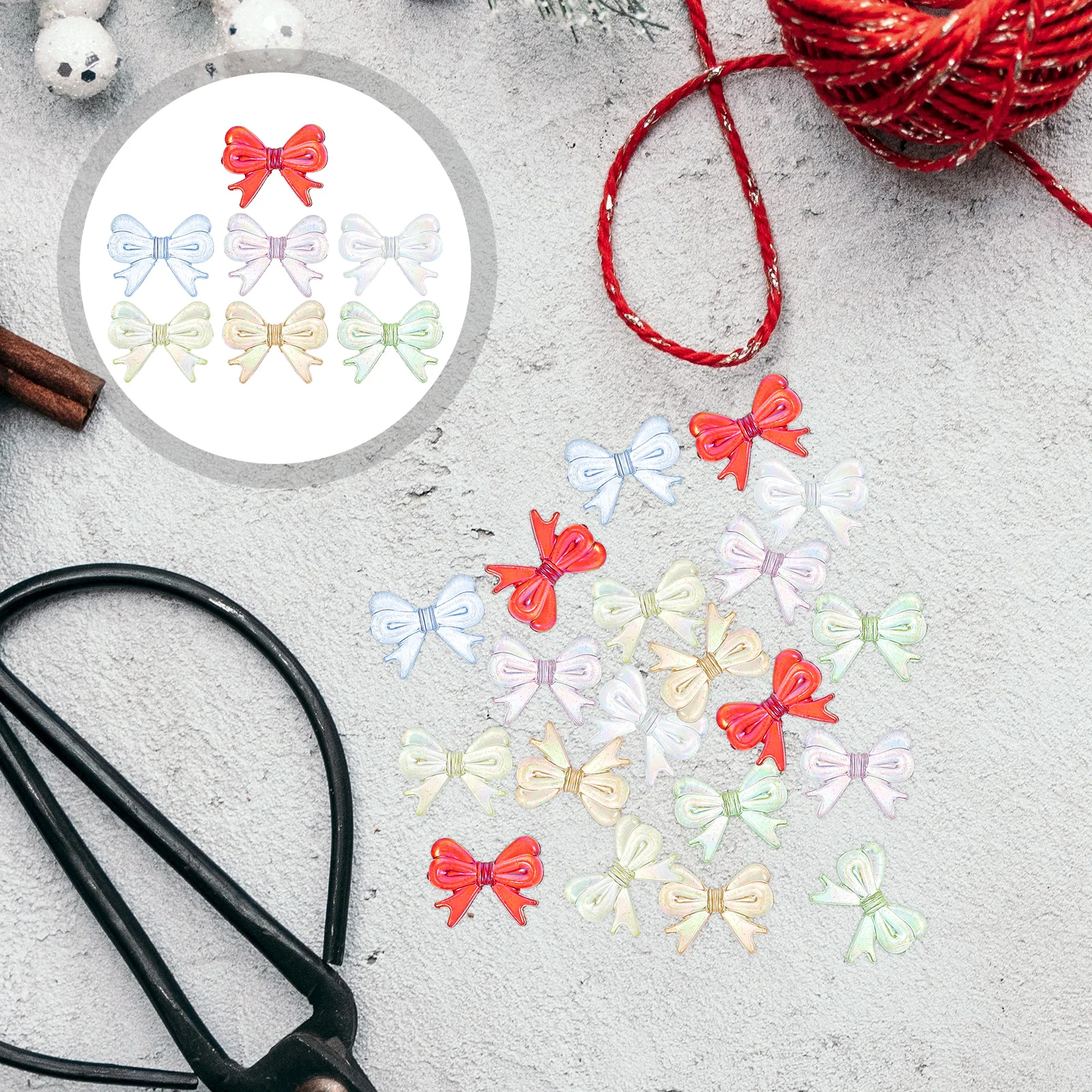 

20pcs Resin Bow-Knot Charms Diy Beads Nail Decorations Jewelry Making Accessories Bracelet Diy Spacer Beads For Handmade Crafts