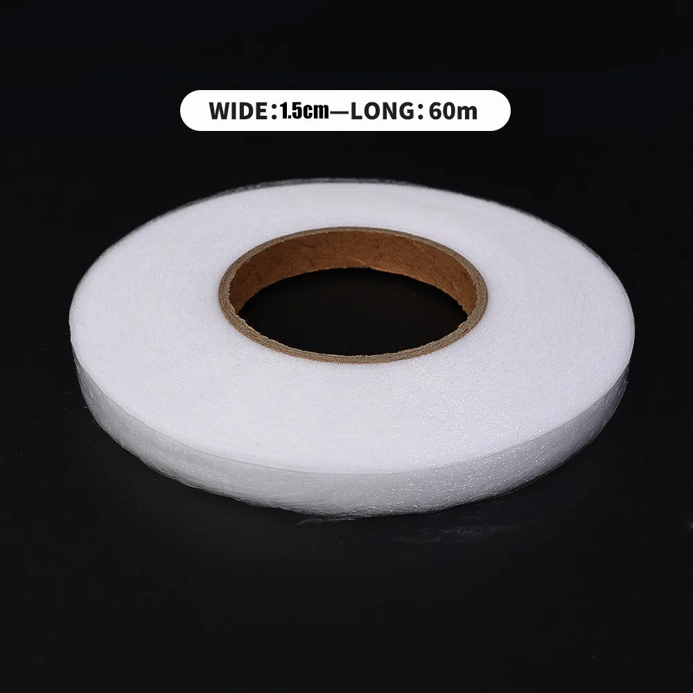 60 m Einlagen-Klebeband, doppelseitiges Vlies-Klebeband für Kleidung, Bügeln am Saum, DIY-Näh-Einlagen zum Verkürzen von Reparaturhosen