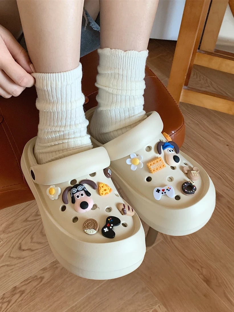 Women Man Slipper Hole Garden Shoes Slippers DIY Creative Dog Hole Shoes For Women To Wear Outdoors Slip Resistant And Versatile