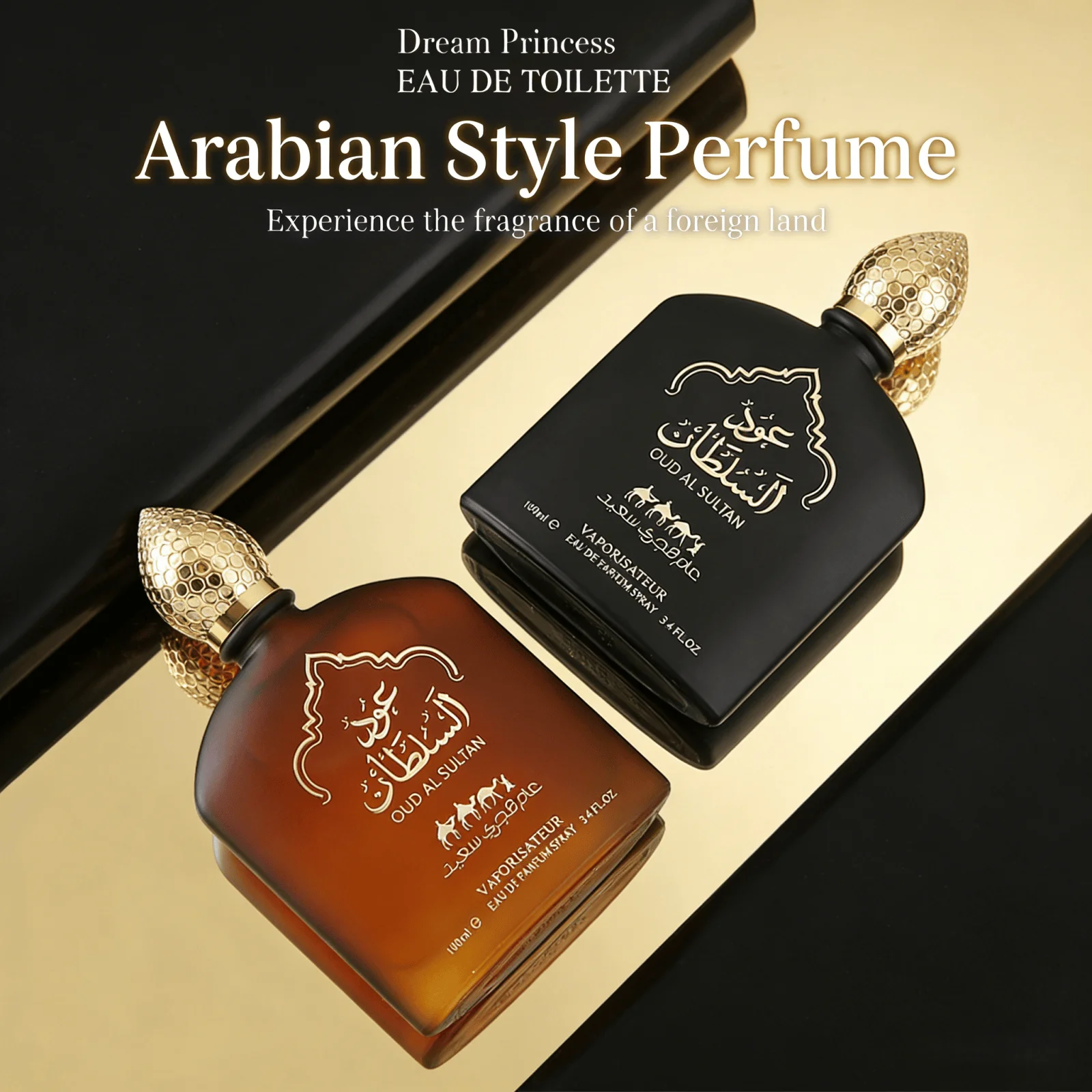 

100ML Luxury Arabian Unisex Perfume,Fruity Floral Oud Eau de Parfum Long Lasting Fragrance for Him Her,Strong Scent Spray