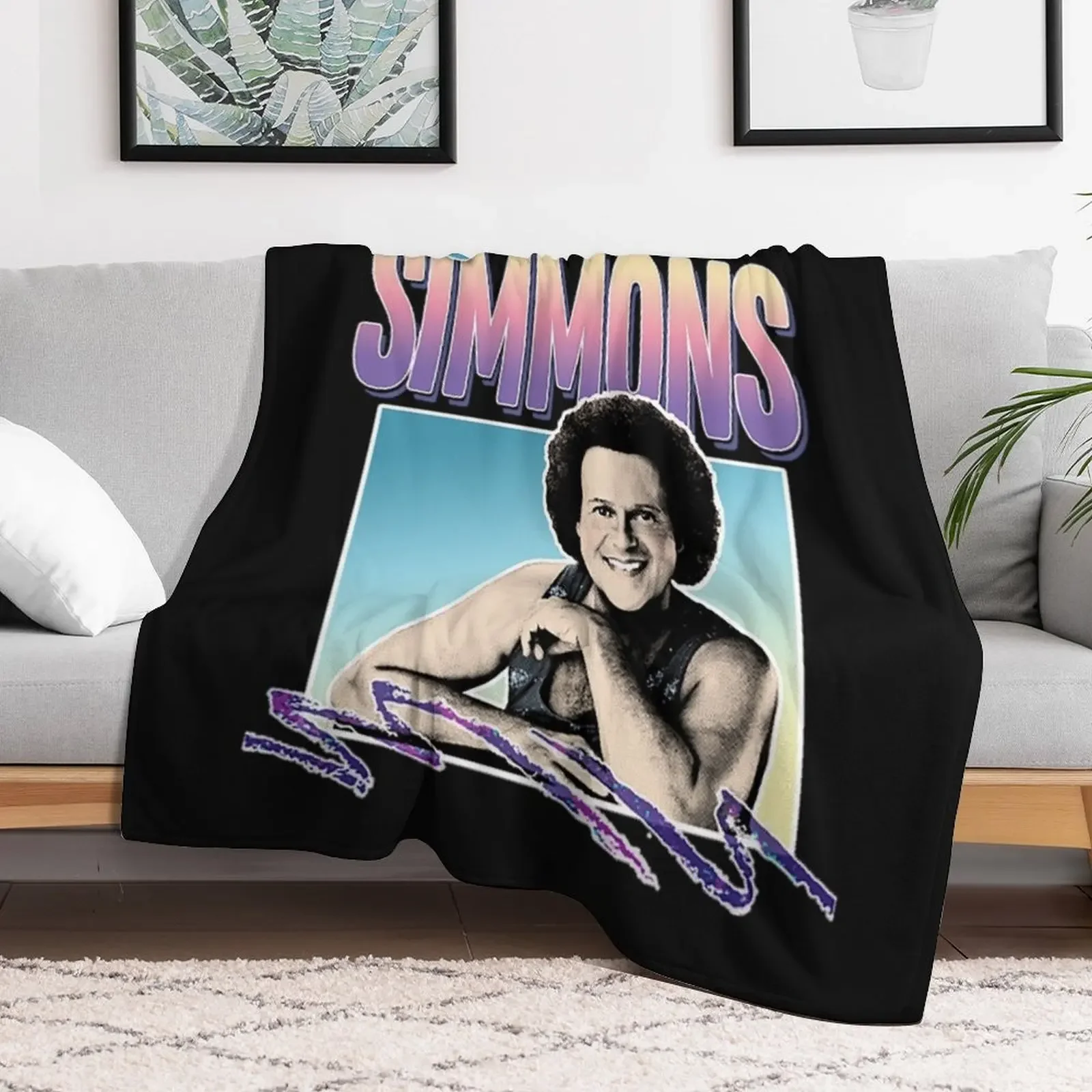 Richard Simmons T-ShirtRichard Simmons 80s Styled Tribute Design Throw Blanket Anti Shedding Soft Fuzzy Blanket for Home