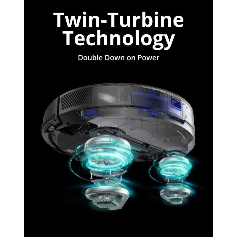 X8 Hybrid, Robot Vacuum and Mop Cleaner with iPath Laser Navigation, Twin-Turbine Technology generates 2000Pa x2 Suction, Wi-Fi