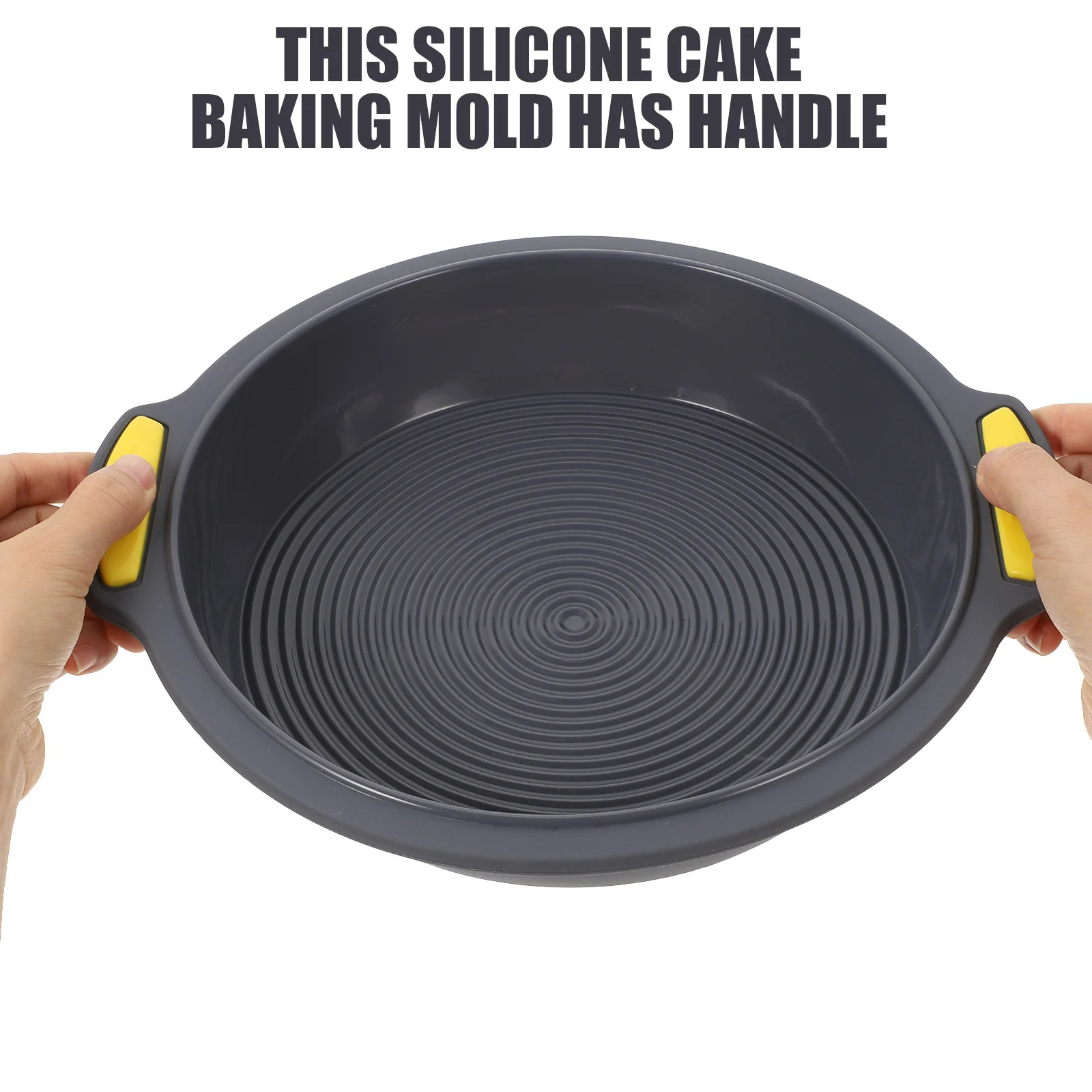 

Silicone Cake Pan Round Flexible Heat Resistant Baking Mold Non-Stick Oven Bakeware for Bread Cake Muffin Home