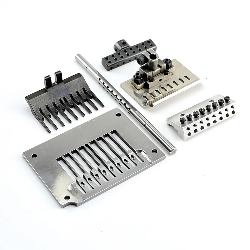 

Kansai 1404P 8-Needle Set for Waistband Machine | 1/4" 0.63mm Needle Plate & Presser Foot | Industrial Sewing Parts