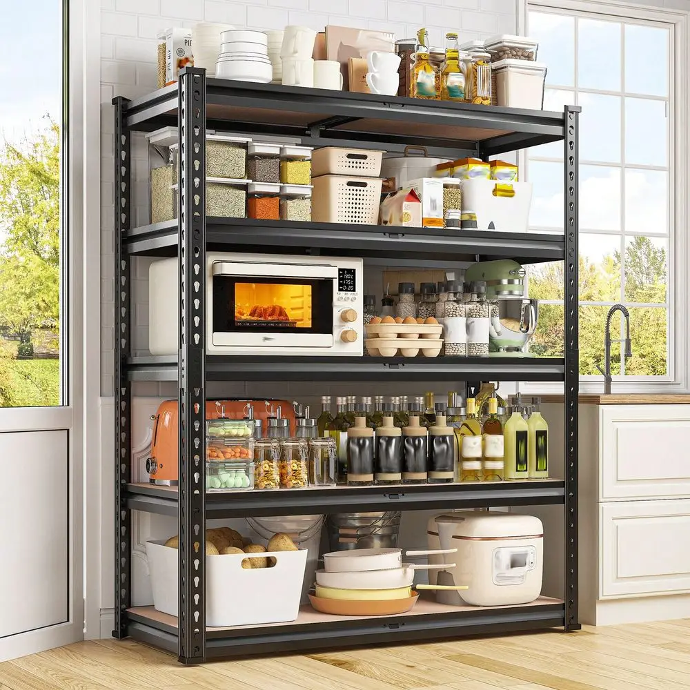 

Garage Shelving Storage Shelf Shelves Storage Shelves 72 H Adjustable Metal Shelving 5 Tier Metal Shelves For Garage Closet Kitc