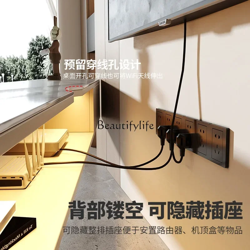 z.-Slate خزانة تلفزيون معلقة بسيطة وحديثة معلقة شقة صغيرة خزانة حائط فاخرة مثبتة على الحائط